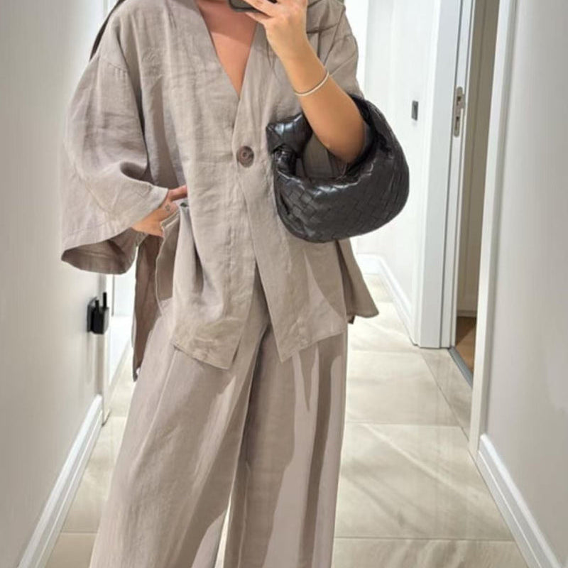 Mélanie™ | Ensemble Décontracté Élégant en Tissu Léger