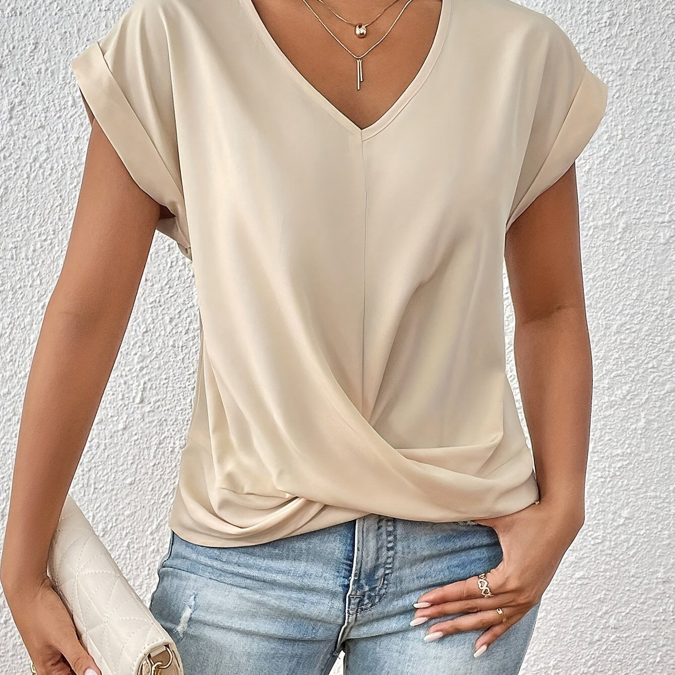 Éloïse™ | T-shirt Col Cœur Décontracté