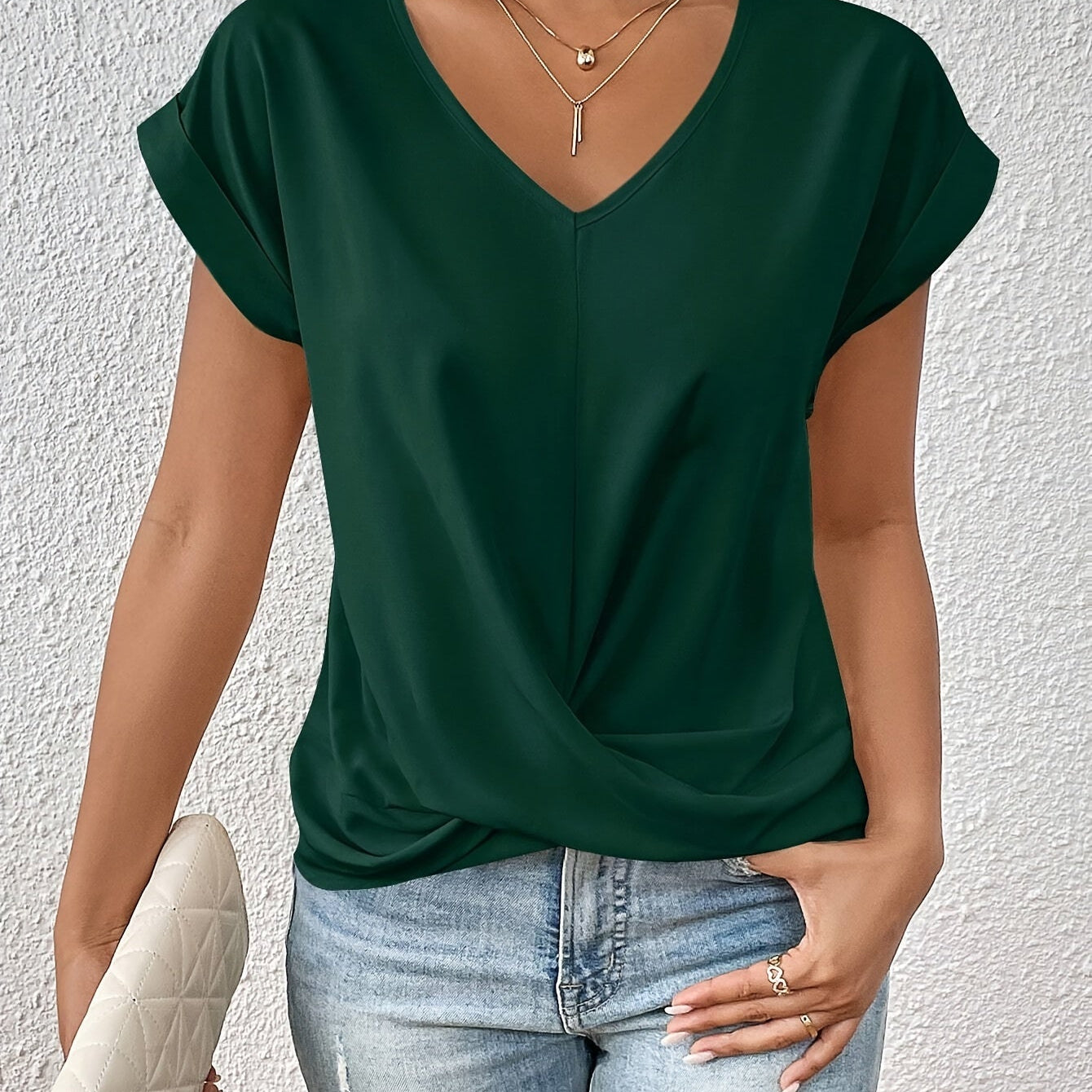 Éloïse™ | T-shirt Col Cœur Décontracté