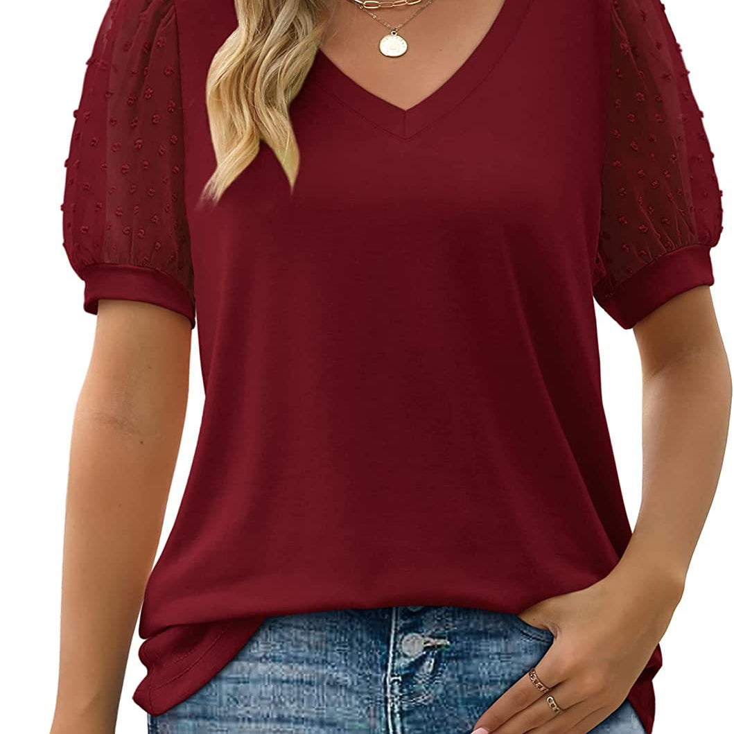 Véronique™ | Blouse Élégante avec Manches Bouffantes