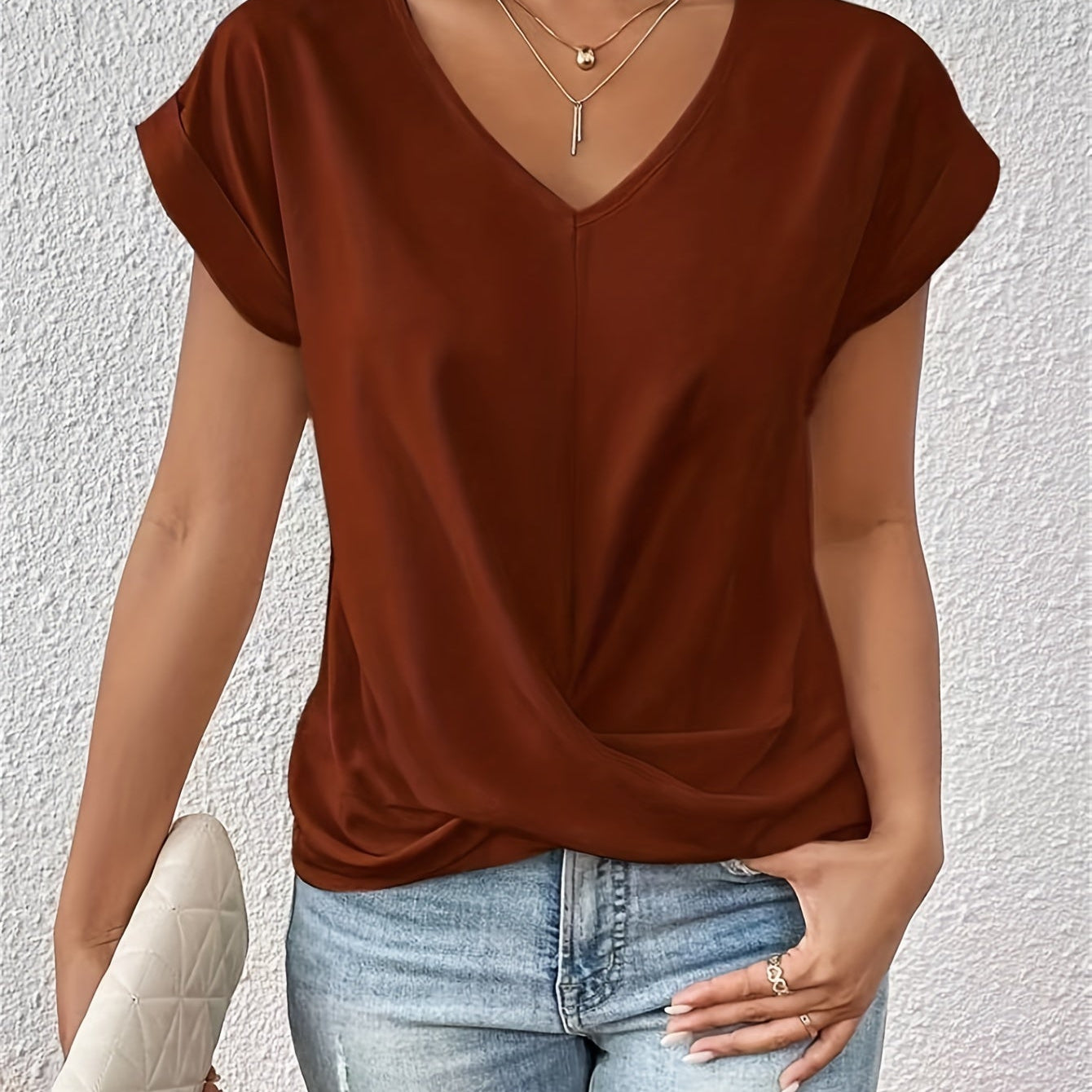 Éloïse™ | T-shirt Col Cœur Décontracté