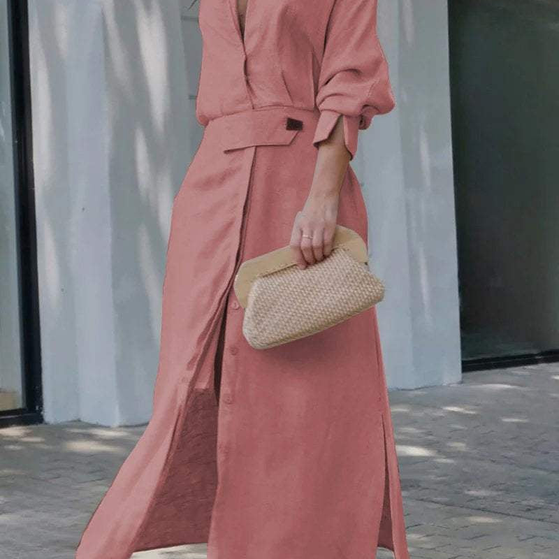 Jeanette | Robe maxi avec décolleté en V